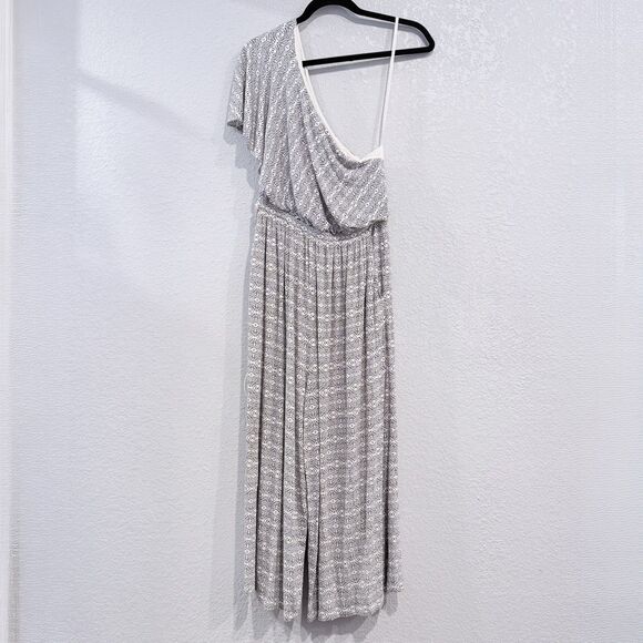 Anthropologie Maeve Jamie Jumpsuit Wide Leg Cropped One Shoulder Size XS Chic - Picture 2 of 12